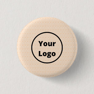 Macaron Rond 2,50 Cm Logo personnalisé sur de minuscules points blancs 