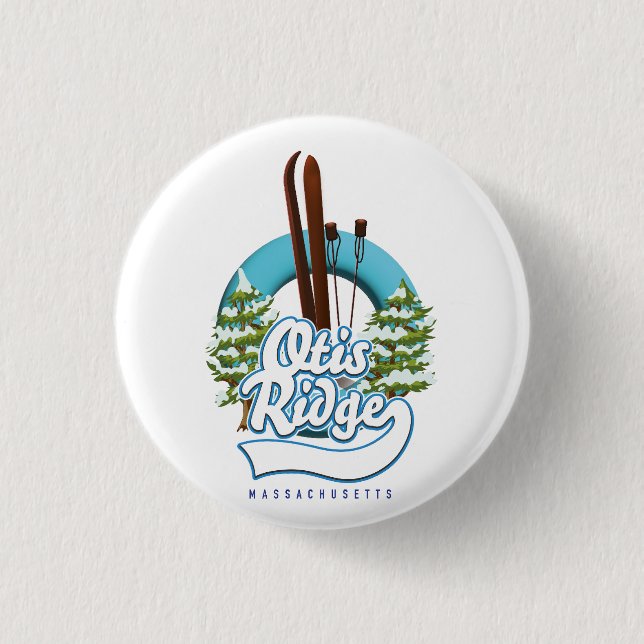 Macaron Rond 2,50 Cm logo ski Otis Ridge Massachusetts (Devant)