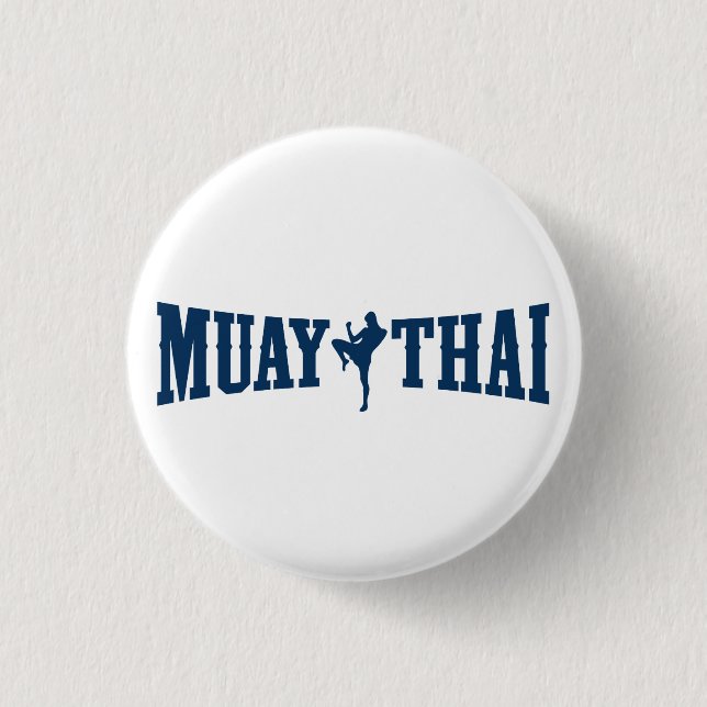 Macaron Rond 2,50 Cm Logo thaïlandais de Muay (Devant)