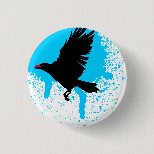 Macaron Rond 2,50 Cm L'oiseau a piloté le bouton