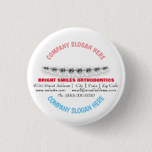 Macaron Rond 2,50 Cm L'orthodontiste attache le bouton de promo de