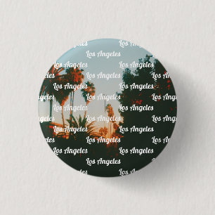 Macaron Rond 2,50 Cm Los Angeles, West Hollywood Voyage Souvenir