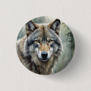 Macaron Rond 2,50 Cm Loup solitaire masculin de Sigma