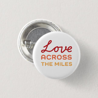 Macaron Rond 2,50 Cm Love Across the Miles - Épingle de réunion Tri-Col