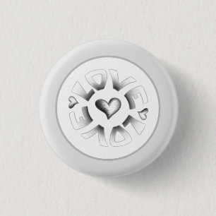 Macaron Rond 2,50 Cm Love Grey