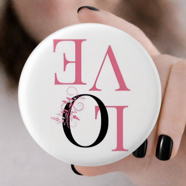 Macaron Rond 2,50 Cm Love Pin Button —Valentine's Gift —Romantic Patche (Créateur téléchargé)