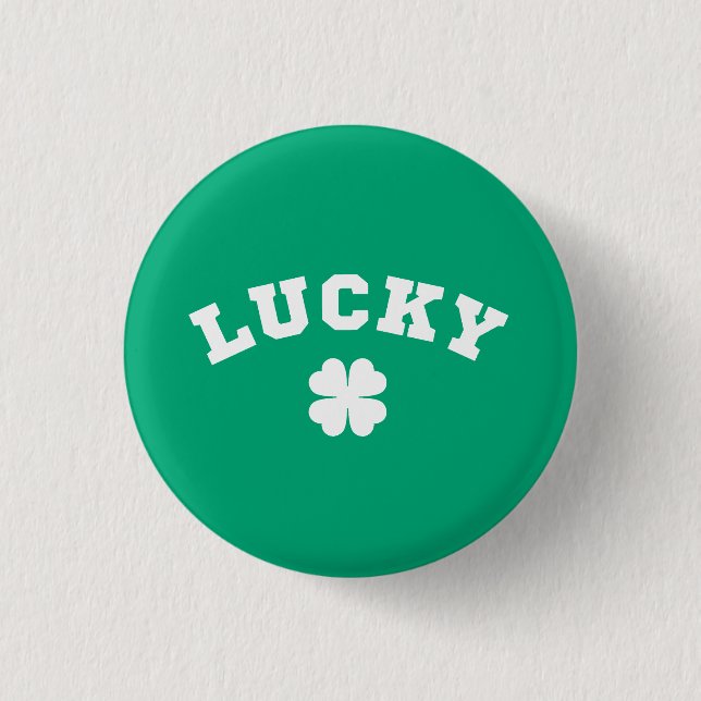 Macaron Rond 2,50 Cm Lucky Clover St. Patricks Day (Devant)