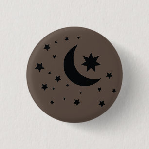 Macaron Rond 2,50 Cm lune et étoiles