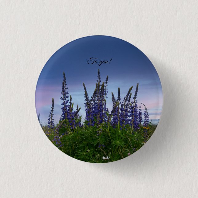 Macaron Rond 2,50 Cm Lupins     (Devant)