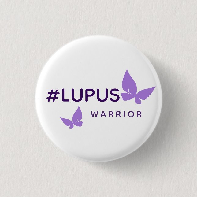 Macaron Rond 2,50 Cm Lupus Warrior - Bouton (Devant)