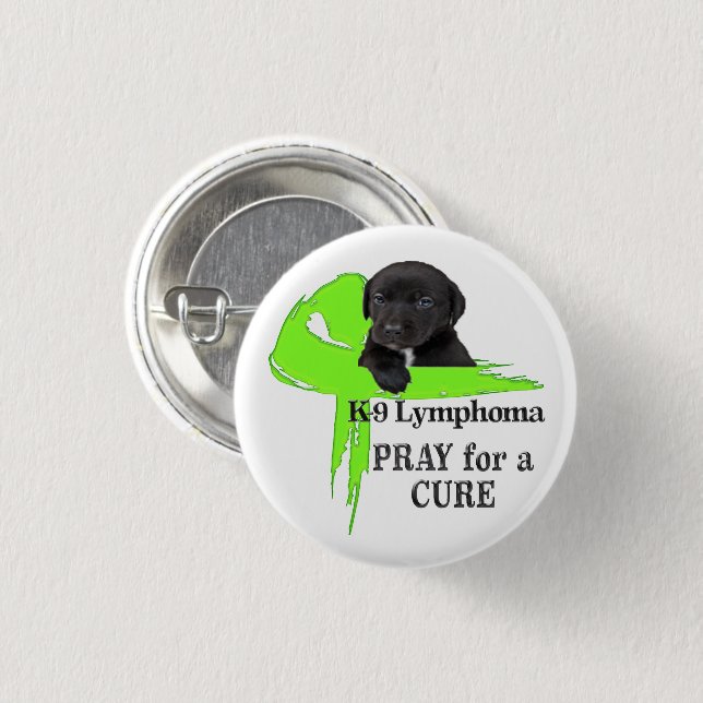 Macaron Rond 2,50 Cm Lymphome canin - Morsures cancéreuses (Devant & derrière)