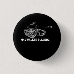 Macaron Rond 2,50 Cm M41 Walker Bulldog American Light Army Tank Don