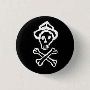 Macaron Rond 2,50 Cm M. Skullington - noir de nuit