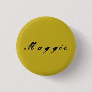 Macaron Rond 2,50 Cm Maggie de la calligraphie noire orpheline