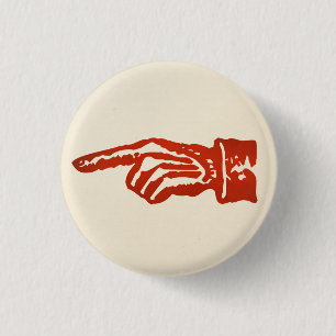 Macaron Rond 2,50 Cm Main de pointage rouge vintage - lumière