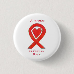 Macaron Rond 2,50 Cm Maladie cardio-vasculaire Sensibilisation au coeur