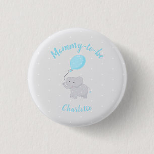 Macaron Rond 2,50 Cm Maman à être Joli Baby shower éléphant