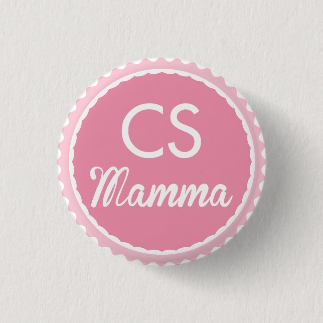 Macaron Rond 2,50 Cm Maman de CS (Devant)