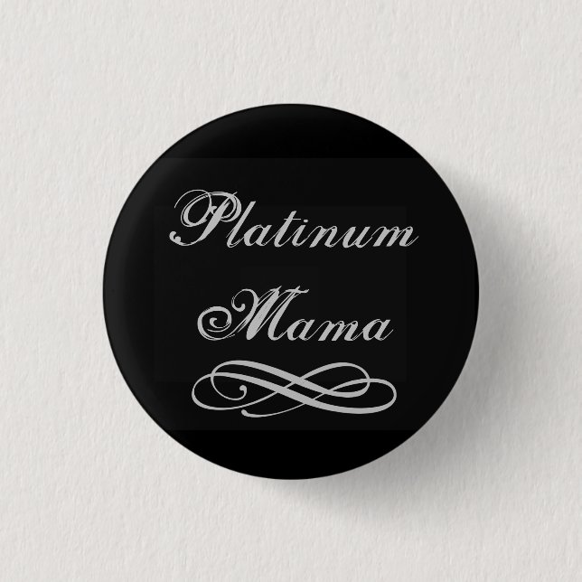 Macaron Rond 2,50 Cm Maman de platine (Devant)