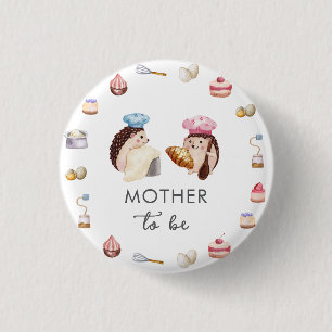 Macaron Rond 2,50 Cm Maman Futur Bébé Fête Prénatale Hérisson Mignon Ch