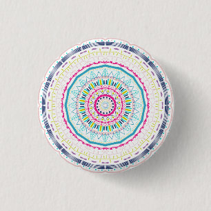 Macaron Rond 2,50 Cm mandala coloré