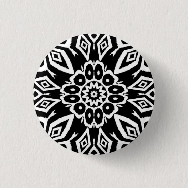 Macaron Rond 2,50 Cm Mandala de minuit (Devant)