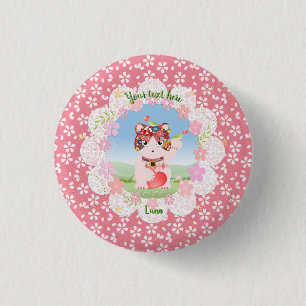 Macaron Rond 2,50 Cm Maneki Neko Lucky Luna