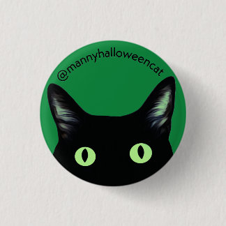 Macaron Rond 2,50 Cm Manny Halloween Cat Button
