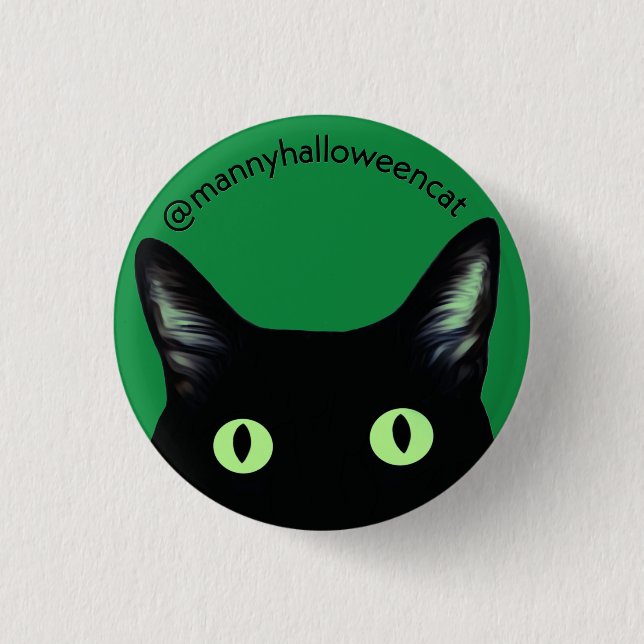 Macaron Rond 2,50 Cm Manny Halloween Cat Button (Devant)