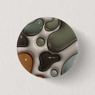 Macaron Rond 2,50 Cm Marbre Vert Abstrait | Esthétique Moderne