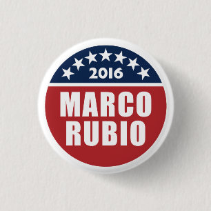 Macaron Rond 2,50 Cm Marco Rubio pour le président 2016