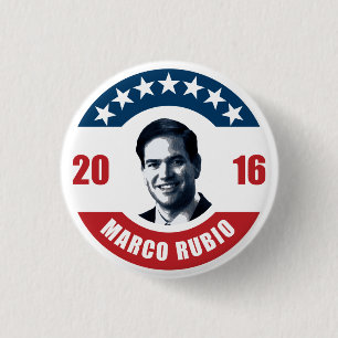 Macaron Rond 2,50 Cm Marco Rubio pour le président 2016