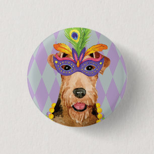 Macaron Rond 2,50 Cm Mardi Gras Airedale