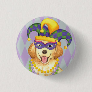 Macaron Rond 2,50 Cm Mardi gras d'or