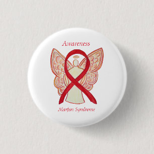Macaron Rond 2,50 Cm Marfan Syndrome Angel Sensibilisation Ruban Pins P