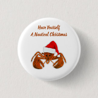 Macaron Rond 2,50 Cm Maritime Santa Lobster