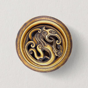 Macaron Rond 2,50 Cm Masculine de déco actuelle de Dragon Oriental puis