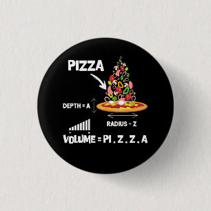Macaron Rond 2,50 Cm Math Nerd Pizza Amateurs de volume Formule Geek Ma