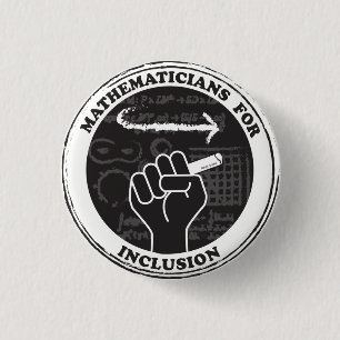Macaron Rond 2,50 Cm Mathéaticians pour l'inclusion button