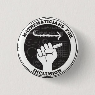 Macaron Rond 2,50 Cm Mathéaticians pour l'inclusion button