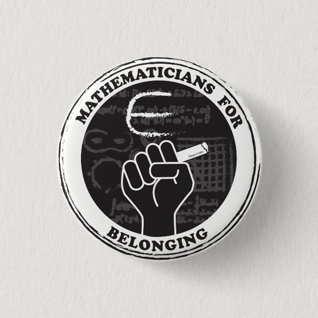Macaron Rond 2,50 Cm Mathématicians pour Belonging button (Devant)