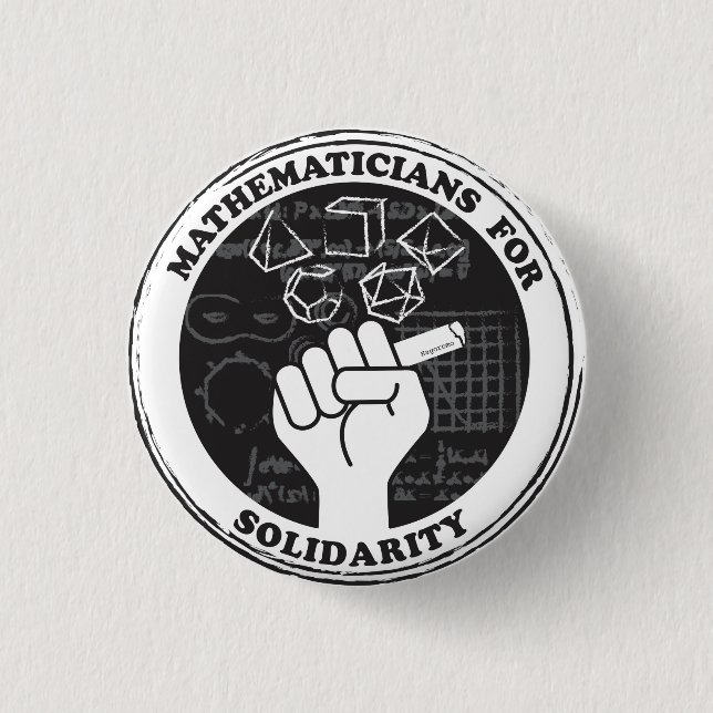Macaron Rond 2,50 Cm Mathématicians pour Solidarity Button (Devant)