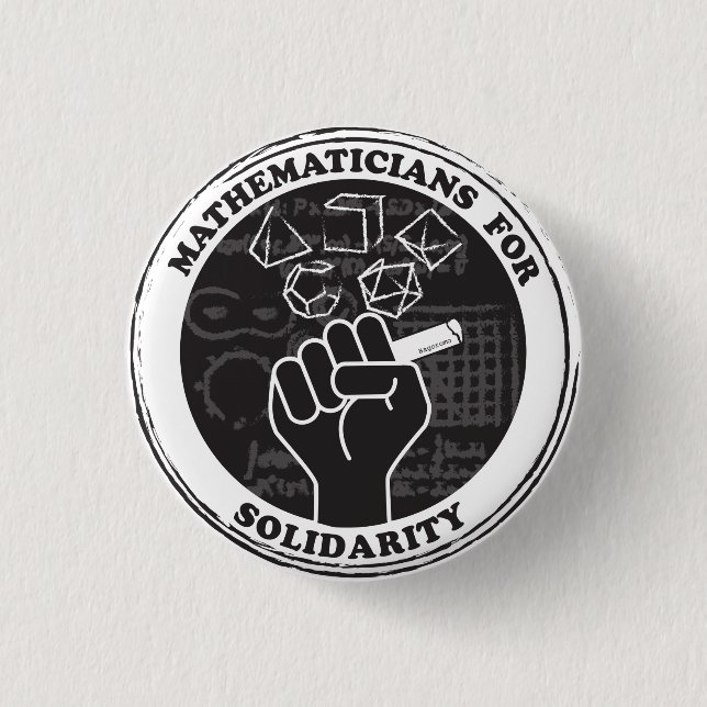 Macaron Rond 2,50 Cm Mathématicians pour Solidarity Button (Devant)