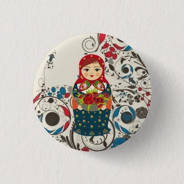 Macaron Rond 2,50 Cm Matriochka (Devant)