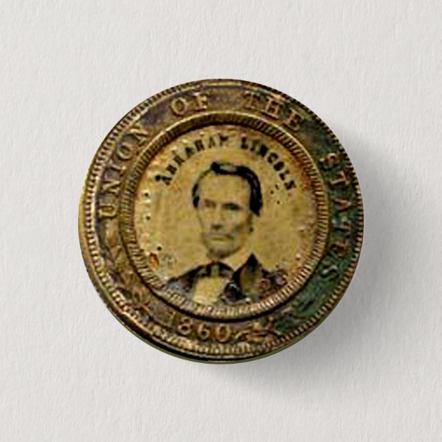 Macaron Rond 2,50 Cm Médaille de Lincoln - bouton (Devant)
