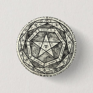 Macaron Rond 2,50 Cm Medieval pentagram