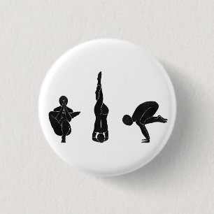 Macaron Rond 2,50 Cm Méditation, yoga, Attitude