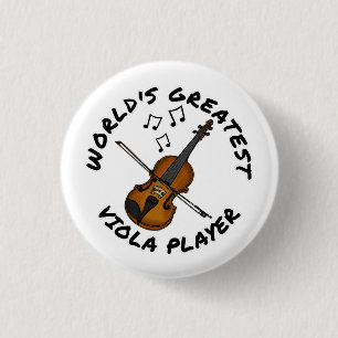 Macaron Rond 2,50 Cm Meilleur joueur de Viola du monde, Violist Funny