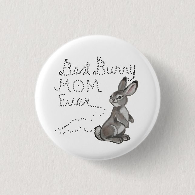 Macaron Rond 2,50 Cm Meilleure maman lapin toujours mignonne lapin Text (Devant)
