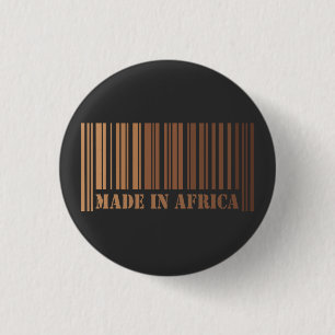 Macaron Rond 2,50 Cm Melanin Barcode Design Fièrement fait en Afrique